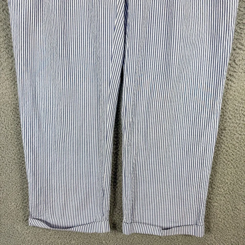 Jos A Bank‎ Dress Pants Mens 38 Blue Striped Classic Fit Pleated Cotton 38x29